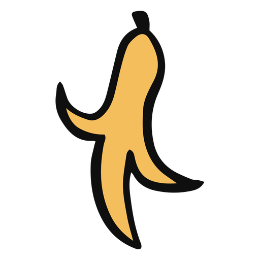 Banana peel doodle drawing PNG Design