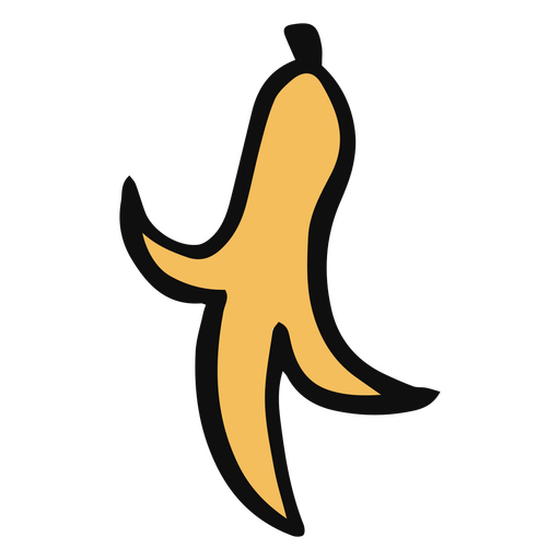 Bananenschalen-Doodle-Zeichnung PNG-Design