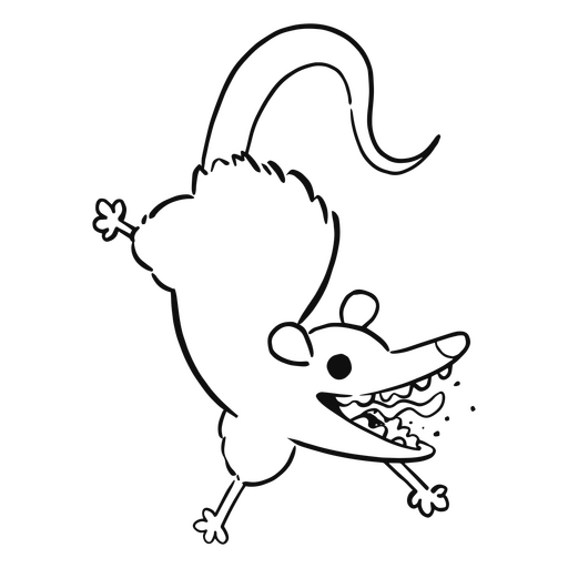 Rato brincalhão caindo Desenho PNG