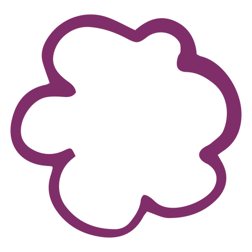 Purple flower shaped icon PNG Design