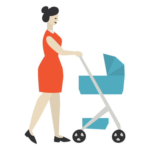 Adulto andando em um carrinho de bebê Desenho PNG