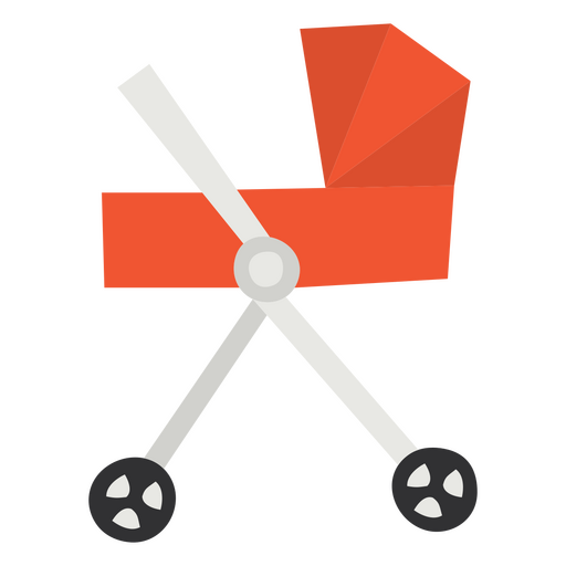 Baby stroller flat image PNG Design