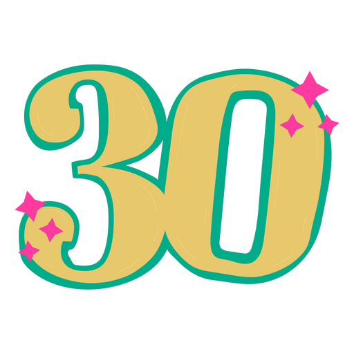 n?mero do anivers?rio de 30 anos Desenho PNG