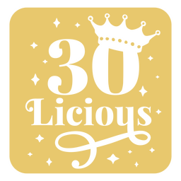 Pegatina con 30 deliciosos juegos de palabras Diseño PNG