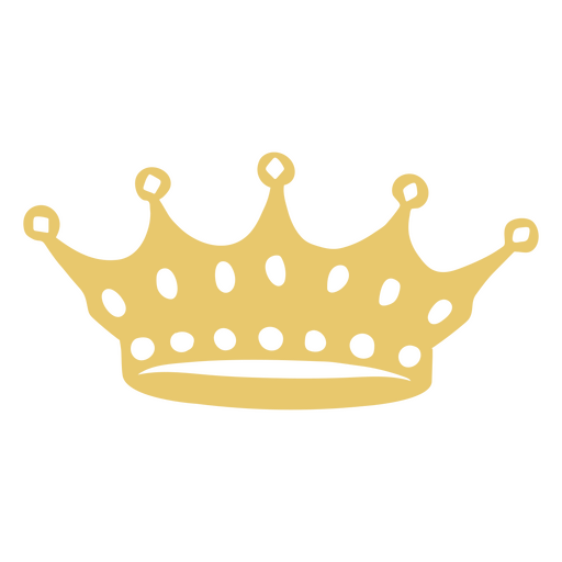 Cutout silhouette of a crown PNG Design