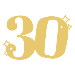 Decorative Number 30 Allusive To The 30th Birthday PNG & SVG