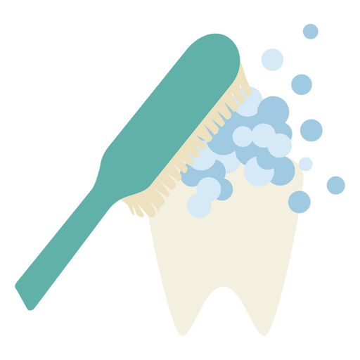Cepillado dental para una limpieza profunda Diseño PNG