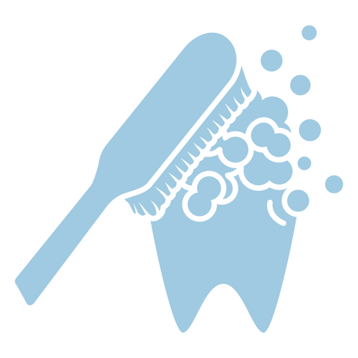 Cepillado dental para icono de corte de limpieza profunda Diseño PNG