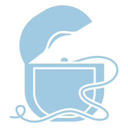 Dental floss for deep teeth cleaning icon PNG Design