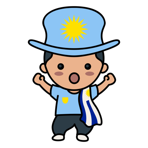 Soccer fan of Uruguay PNG Design