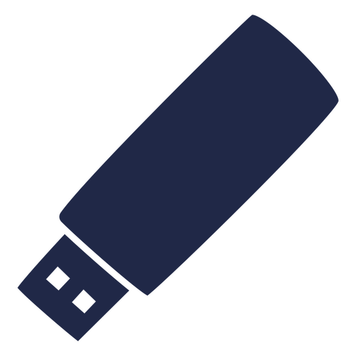 Schwarz-Weiß-Pendrive-Silhouette PNG-Design