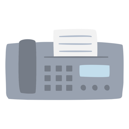 Design plano de uma máquina de fax Desenho PNG