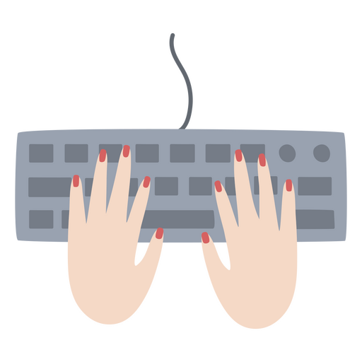 Flat design of typing activity PNG Design