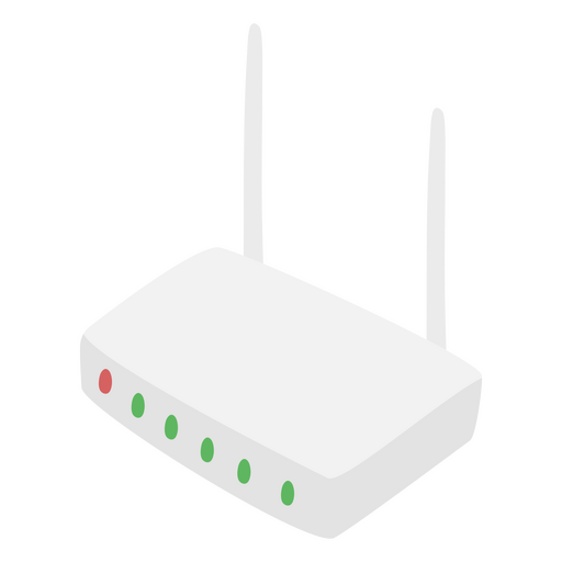 Flat design of a router PNG Design