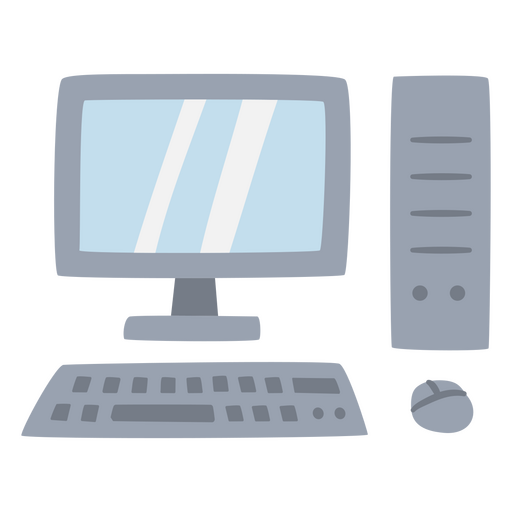 Diseño plano de computadora de escritorio Diseño PNG