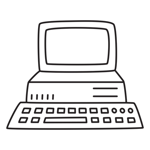 Strichdesign eines Desktop-Computers PNG-Design