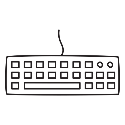 Diseño de trazo de un teclado. Diseño PNG