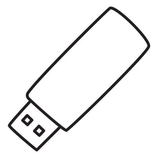 Diseño de trazo de un pendrive Diseño PNG