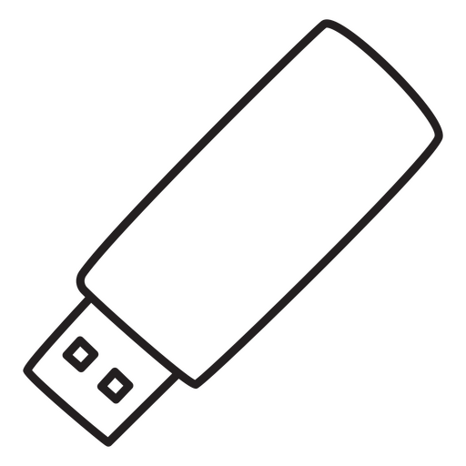 Strichdesign eines USB-Sticks PNG-Design