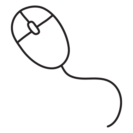 Representação de traçado de um mouse de computador Desenho PNG