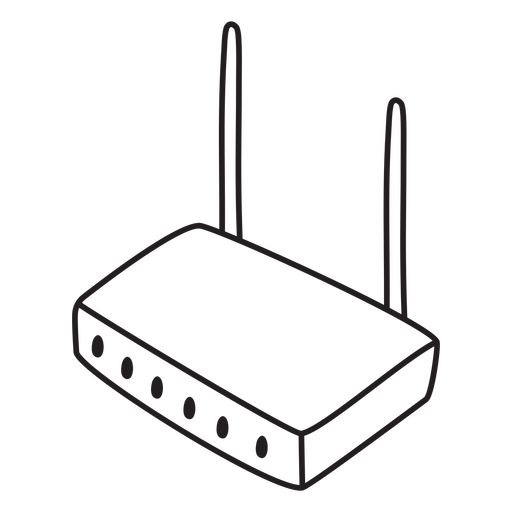 Strichdesign eines Routers PNG-Design