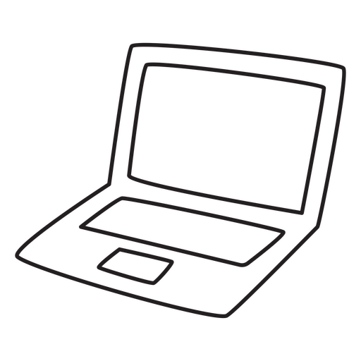 Strichdesign eines Laptops PNG-Design