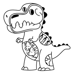 Design PNG E SVG De Dinossauro Gigante Sorridente Para Camisetas