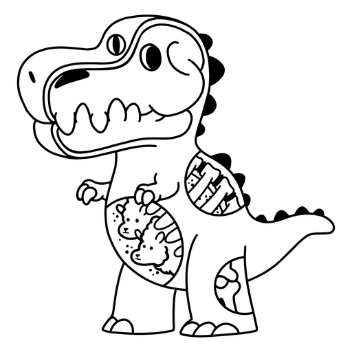 Recorte anatômico de um dinossauro Desenho PNG
