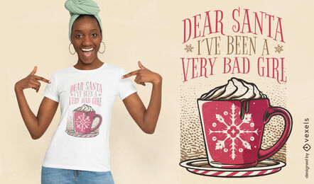 Heiße Schokolade Weihnachtsgetränk T-Shirt-Design