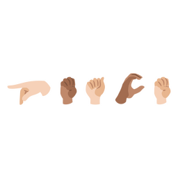 Diverse Hands Making Sign Language PNG & SVG Design For T-Shirts