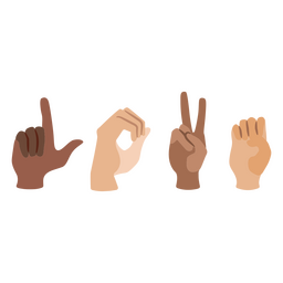 Inclusive sign language communication PNG Design