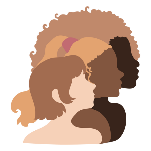 Beauty in different skin tones PNG Design