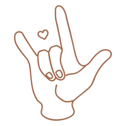 Recognizable hand movement PNG Design