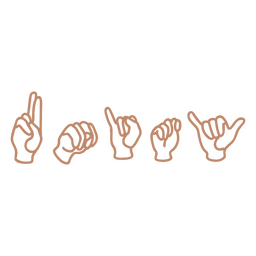Hands Practicing Sign Language PNG & SVG Design For T-Shirts