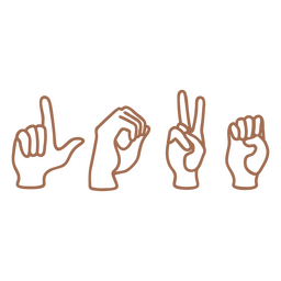 Hands Showing Sign Language PNG & SVG Design For T-Shirts