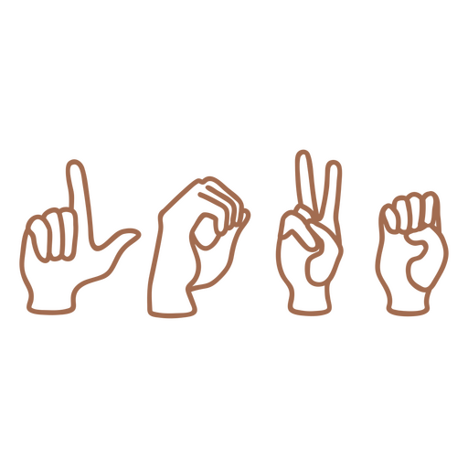 Hände, die Gebärdensprache zeigen PNG-Design