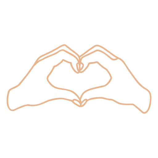 Recognizable hand gesture for love PNG Design