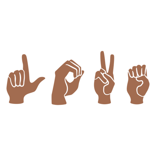 Gesturing hands cut-out silhouette PNG Design