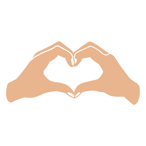 Signo de amor hecho con gesto de mano Diseño PNG