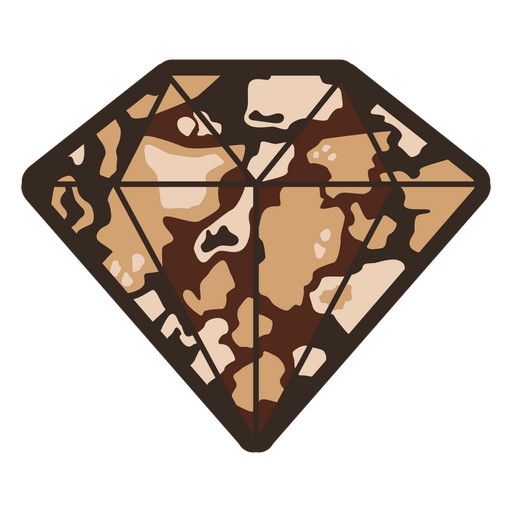 Padrão animal feroz em forma de diamante Desenho PNG