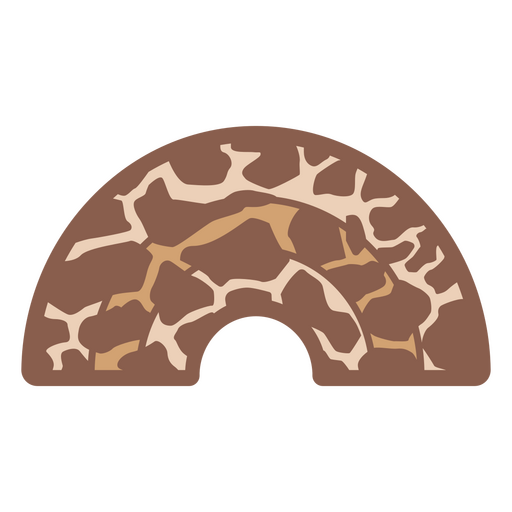 Textura animal destacada em forma de arco-íris Desenho PNG