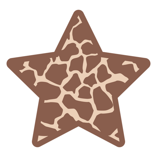 Design animal distintivo em forma de estrela Desenho PNG