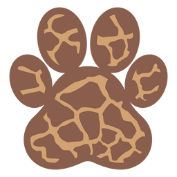 Impressão de predador atraente em moldura em forma de pata Desenho PNG