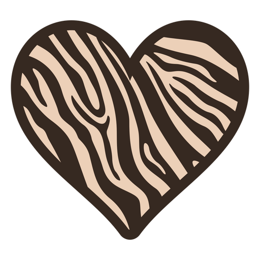 Padrão animal vibrante em moldura em forma de coração Desenho PNG