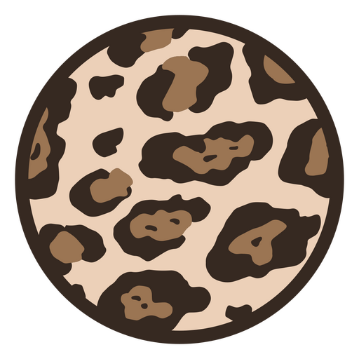 Motivo animal com manchas em moldura em forma de círculo Desenho PNG