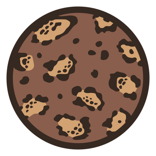 Animal print com manchas em moldura em forma de círculo Desenho PNG