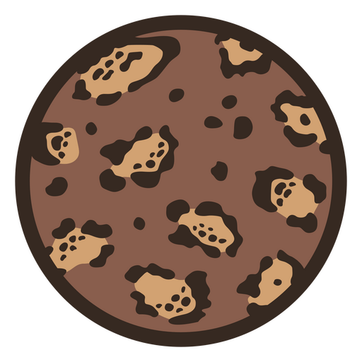 Animal print with spots in circle-shaped frame PNG Design