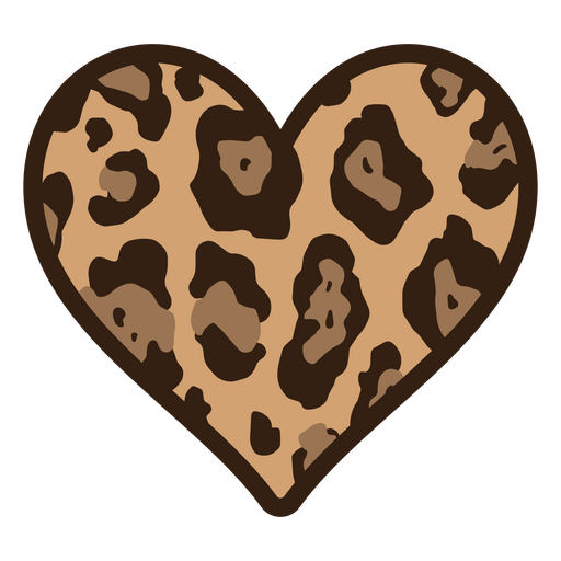 Attention-grabbing fur design with spots in heart-shaped frame PNG Design