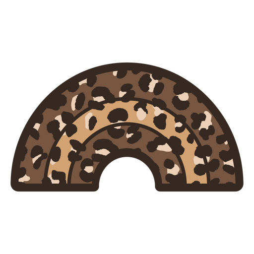 Estampa animal em moldura em forma de arco-íris Desenho PNG