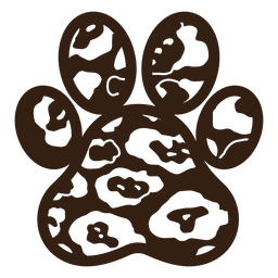 Textura de padrão animal distintivo em moldura em forma de pata Desenho PNG